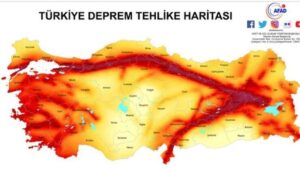 Read more about the article Türkiye Fay Hattı Haritası 2023! MTA deprem diri fay hatları hangi illerden geçiyor? AFAD Türkiye Deprem Tehlike Haritası!